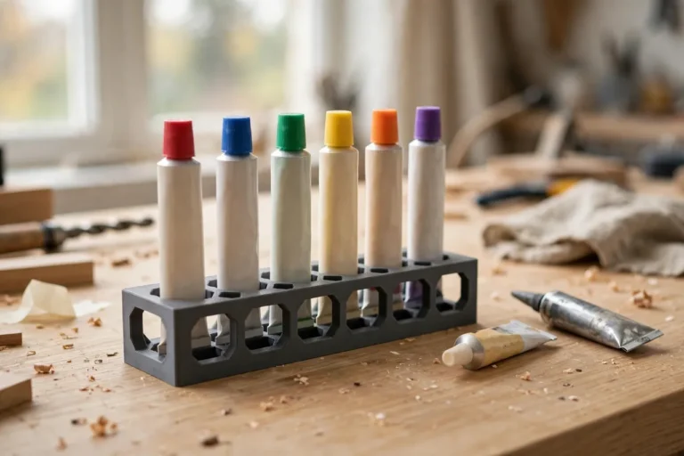3D Printed Adhesive Tube Rack: Adhesive Tubes Sorted and Sealed