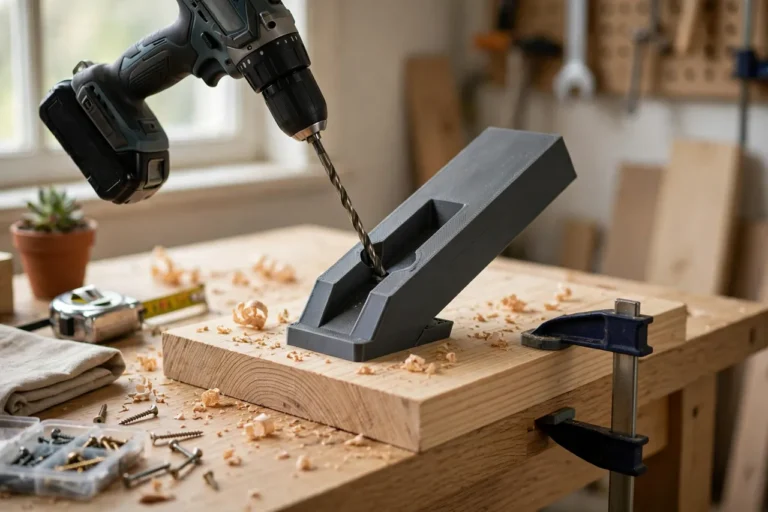 3D Printed Angled Hole Drilling Guide: Drill Clean Holes at Any Angle