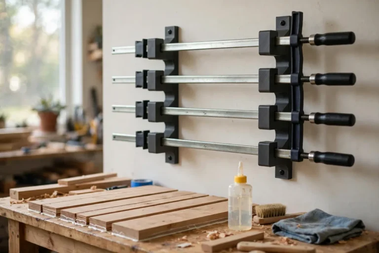 3D Printed Bar Clamp Rack: Hang Long Clamps Flat Against the Wall