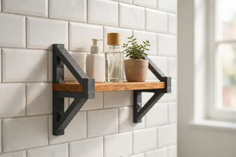 3D Printed Bathroom Shelf Brackets: Brackets for Bathroom Shelves