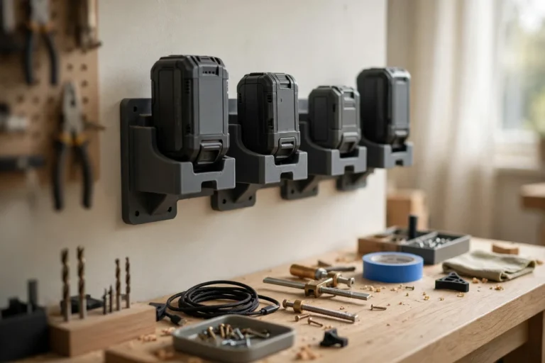 3D Printed Battery Pack Wall Docks