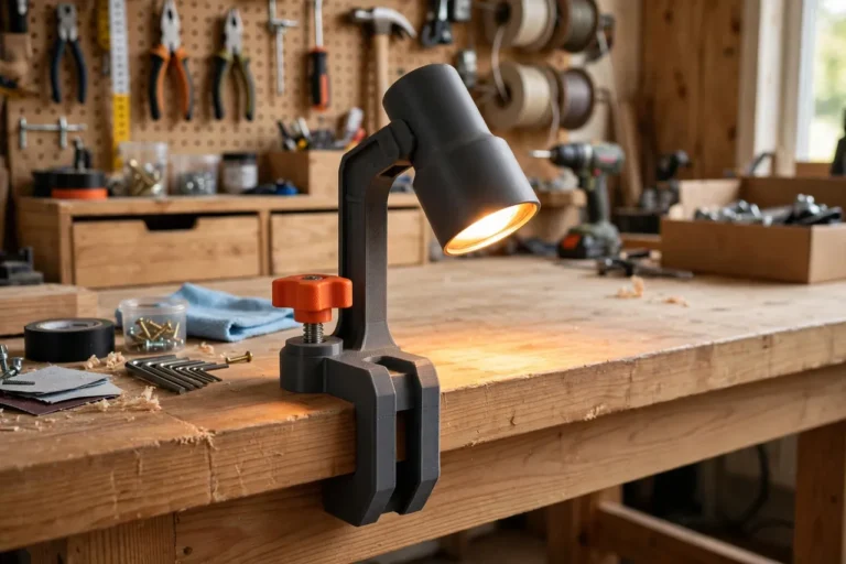 3D Printed Clamp-On Lamp Mount: Put Task Light Exactly Where You Need It