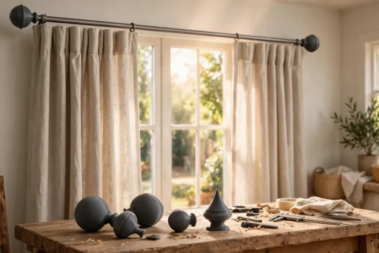 3D Printed Curtain Rod Finials: Decorative End Caps for Plain Rods