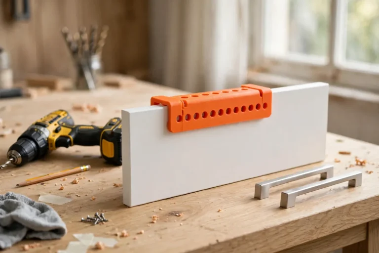 3D Printed Drawer Pull Drilling Template: Center Handles Perfectly on Any Drawer