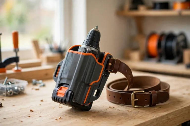 3D Printed Drill Belt Holster: Park Your Driver on Your Hip Between Screws
