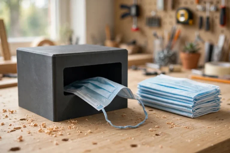 3D Printed Dust Mask Dispenser: Masks Dispensed Cleanly