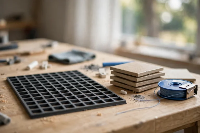 3D Printed Floor Tile Grid Layout Template
