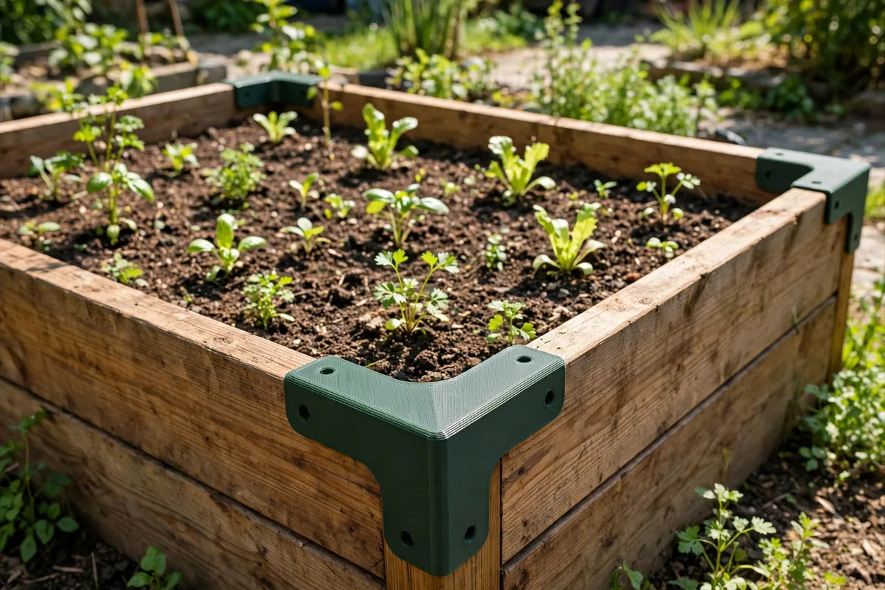 3D Printed Garden Bed Corner Brackets: Brackets for Raised Beds