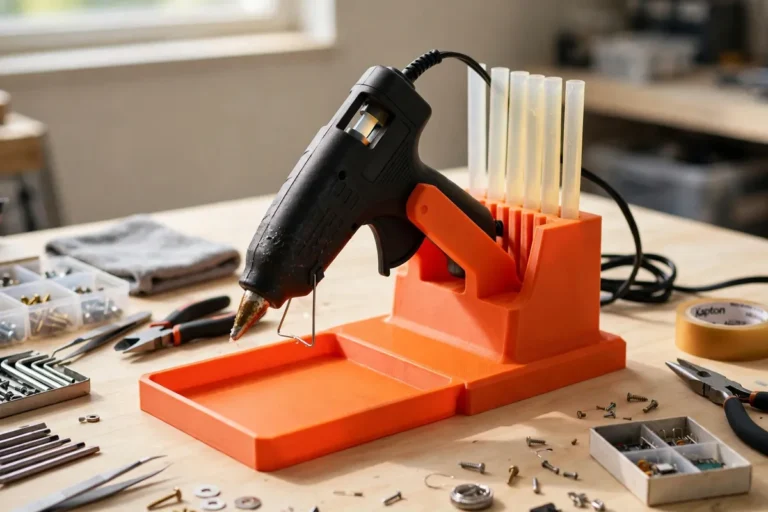 Hot Glue Gun Stand: 3D Print a Stable Holder With a Drip Tray for Repair Work (holder only)