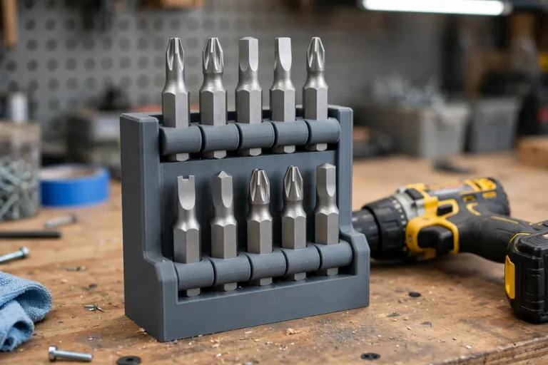 Magnetic Bit Rail: 3D Print a Rail and Dock for Driver Bits That Stays Put