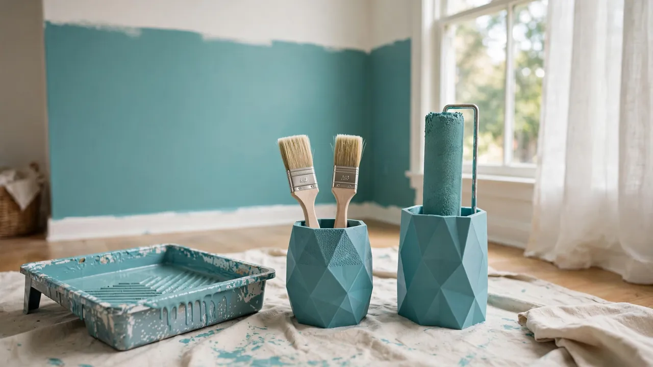 3D Printed Paint Brush and Roller Holders: Keep Your Painting Tools Ready Between Coats