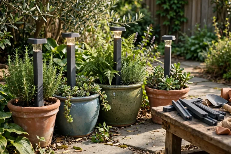 3D Printed Planter Stakes for Solar Lights: Put Lights in Pots and Beds