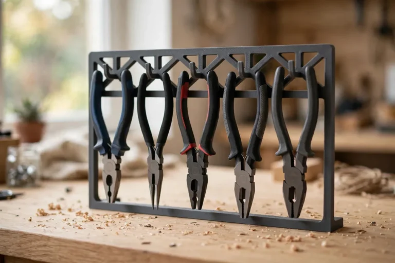 3D Printed Pliers Rack: Pliers Hung in a Row