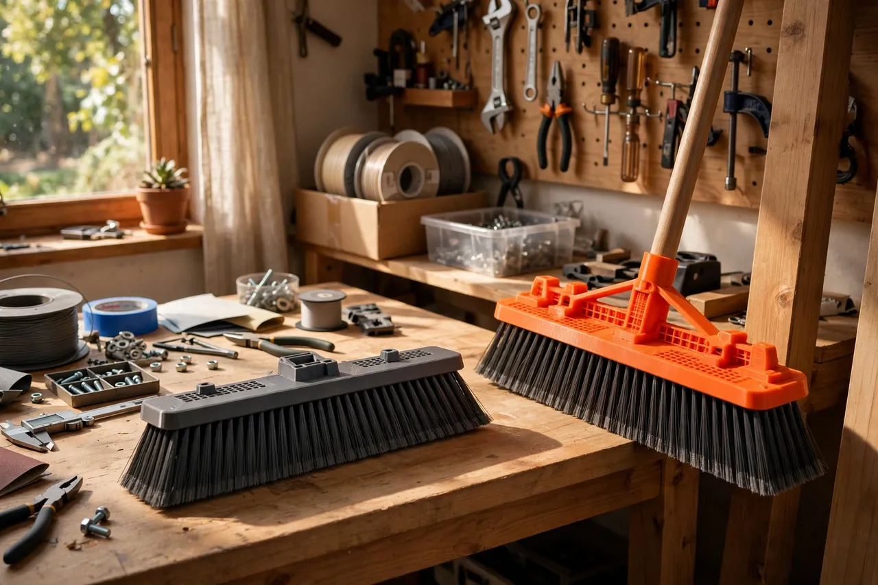 3D Printed Push Broom Head: Replace a Worn Broom Block on Any Handle