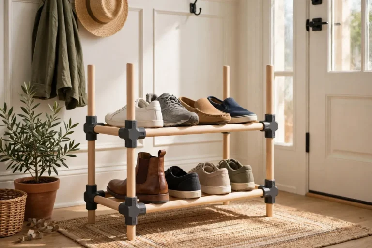 3D Printed Shoe Rack Connectors: Build a Dowel Shoe Rack to Any Width