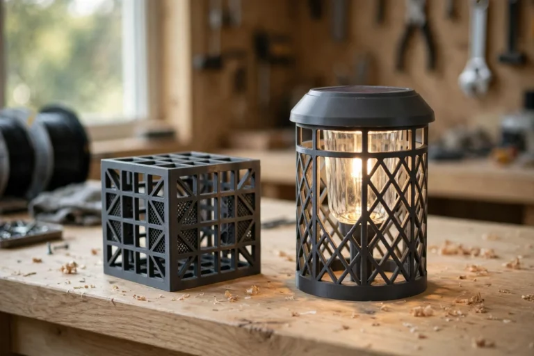 3D Printed Solar Garden Light Protective Cages