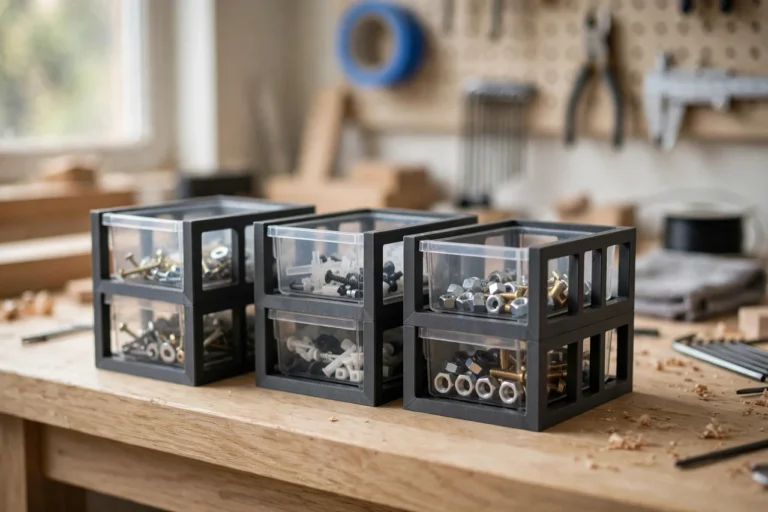 3D Printed Stackable Parts Bin Label Frames